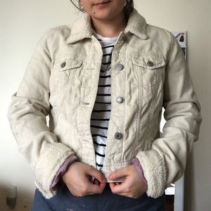 Corduroy cropped jacket